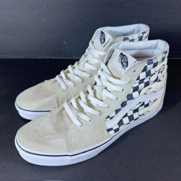 Vans Other - Men's Vans Sk8-Hi Checkerboard Flame White Skater High-Top Size 12